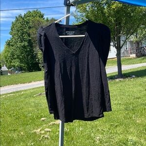 Chico's Black Sleeveless Blouse V-Neck